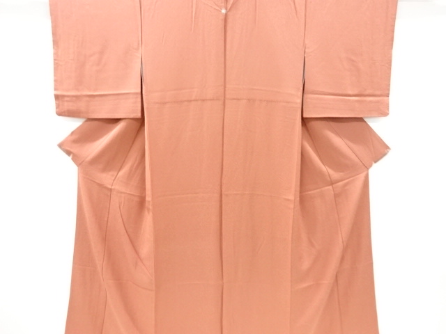 リサイクル　織り柄一つ紋色無地着物